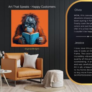 Orangutan Reading Art