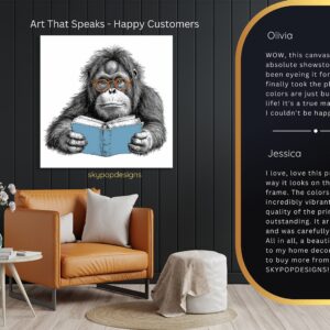 Orangutan Reading Art