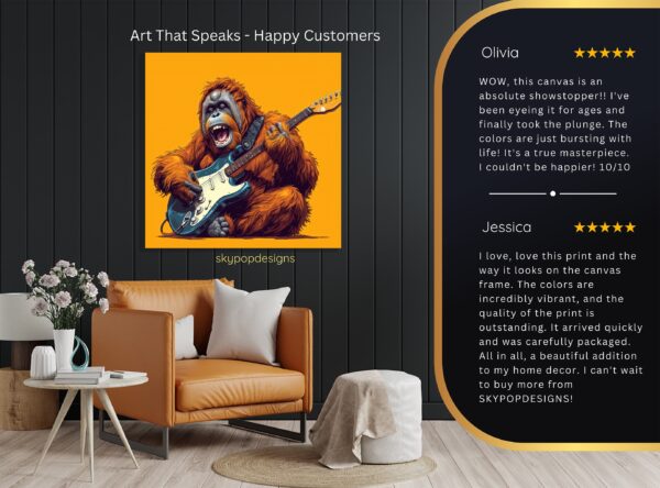 Orangutan Guitar Art