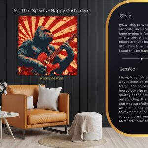 Orangutan Rock Guitarist Art