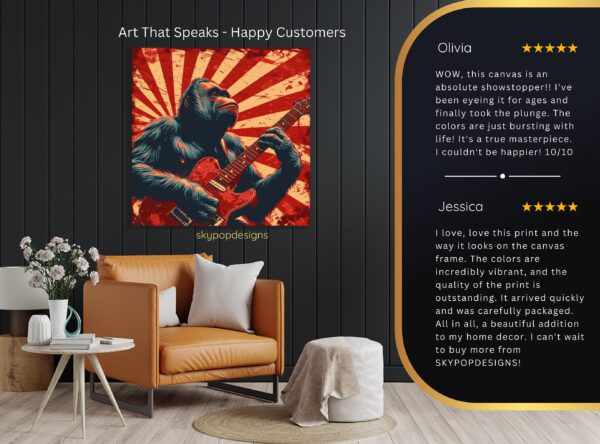 Orangutan Rock Guitarist Art