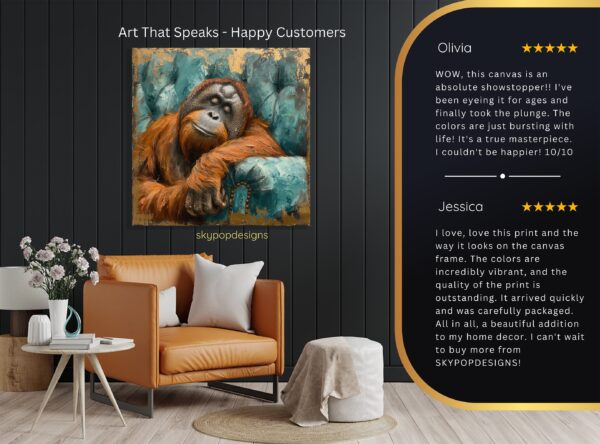 Orangutan Portrait Art