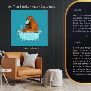 Orangutan Bathtime Art
