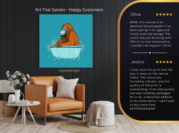 Orangutan Bathtime Art