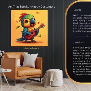 Parrot Guitarist Art