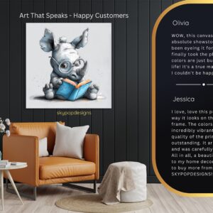 Rhino Reading Art
