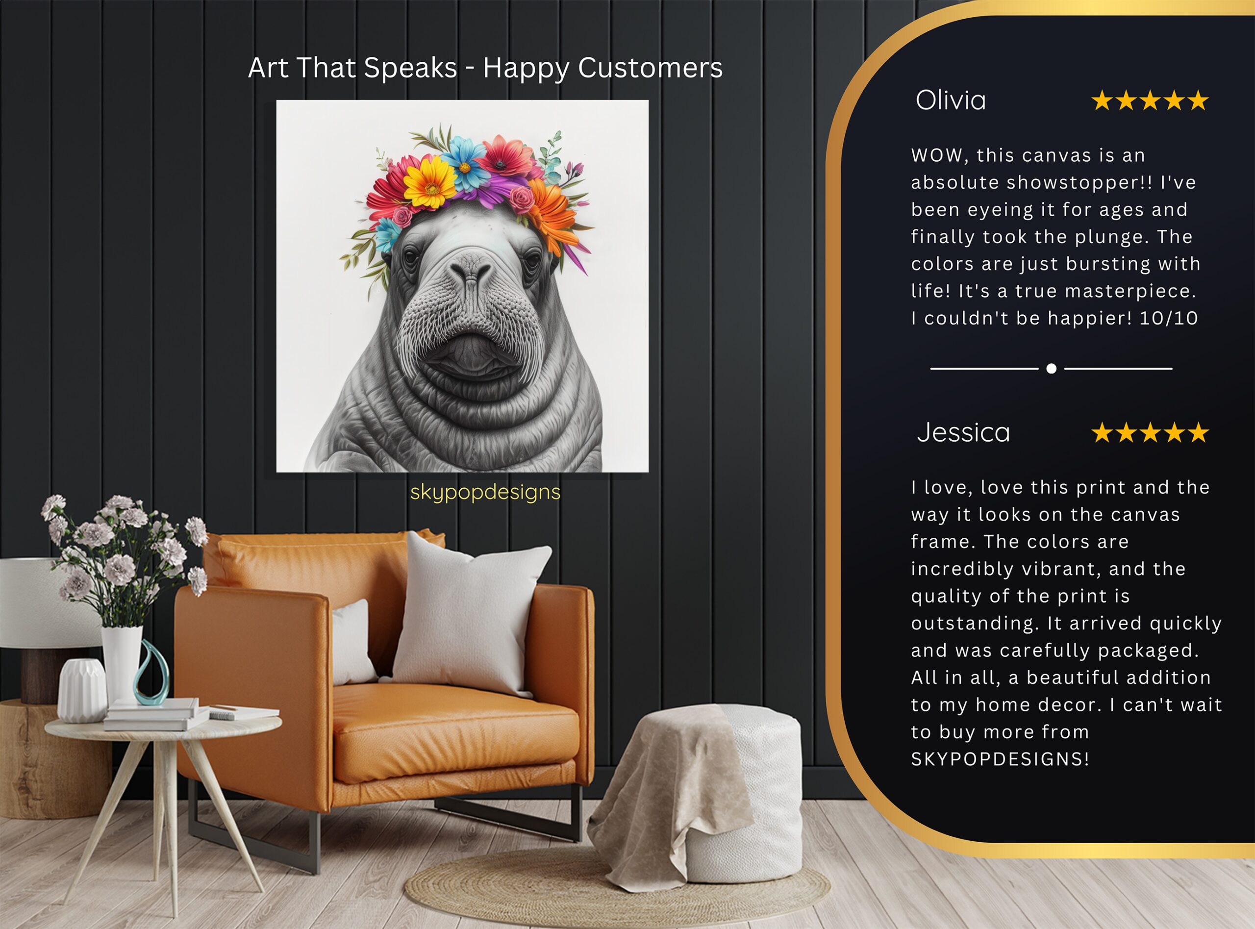8.jpg Walrus Floral Crown Art