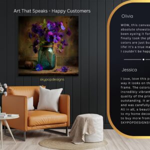 Pansy Jar Art