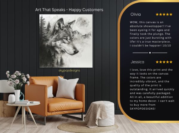 Wolf Moon Forest Art
