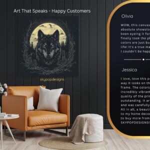 Wolf Moon Forest Art