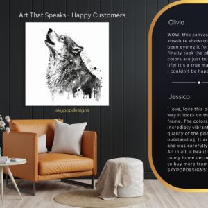 Wolf Art Canvas or Poster