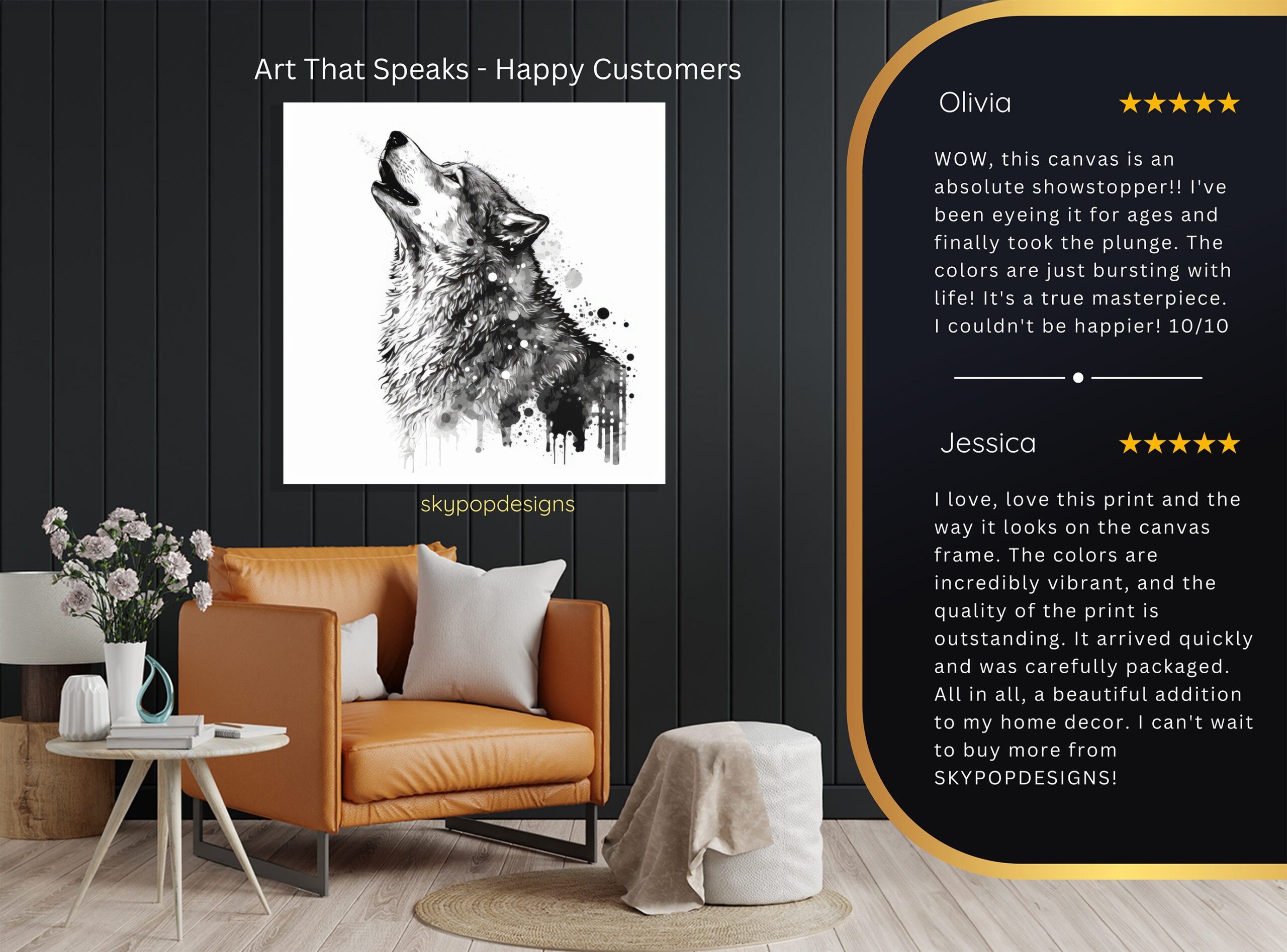 8.jpg Wolf Art Canvas or Poster