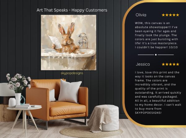 Bunny Bath Art