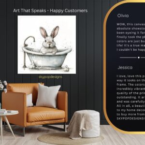 Bunny Tub Time Art