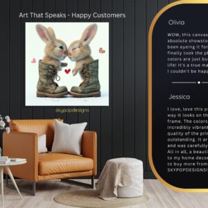 Bunny Kisses in Boots Art