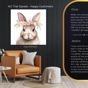 Bunny Spring Floral Crown Art