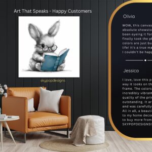 Bunny Reading Art