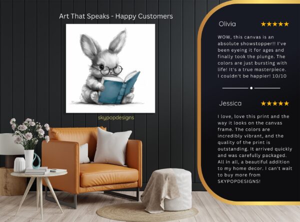 Bunny Reading Art