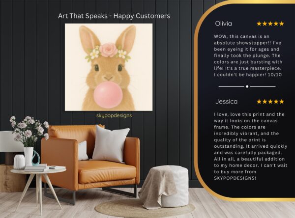 Bunny Bubble Gum Art