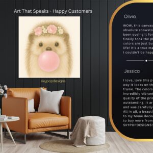Hedgehog Bubble Gum Art