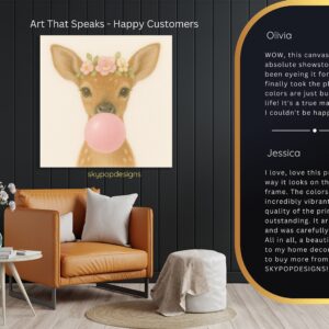 Deer Bubblegum Art