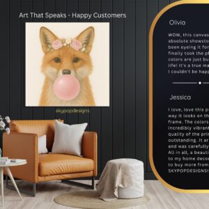 Fox Bubble Gum Art