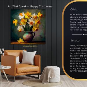Daffodil Bloom Vase Art