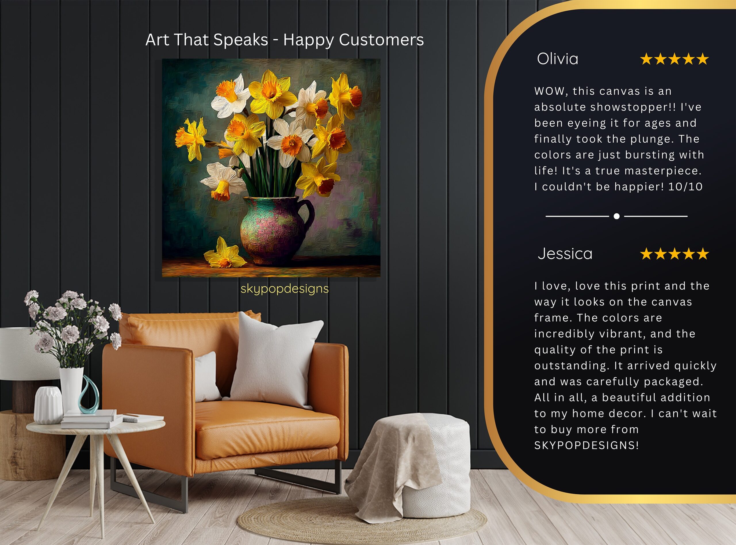 8.jpg Daffodil Bloom Vase Art