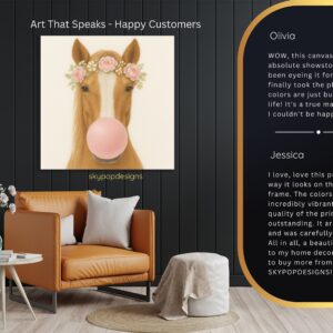 Horse Bubble Gum Art