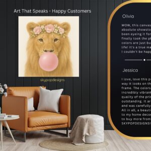 Lion Bubble Gum Art