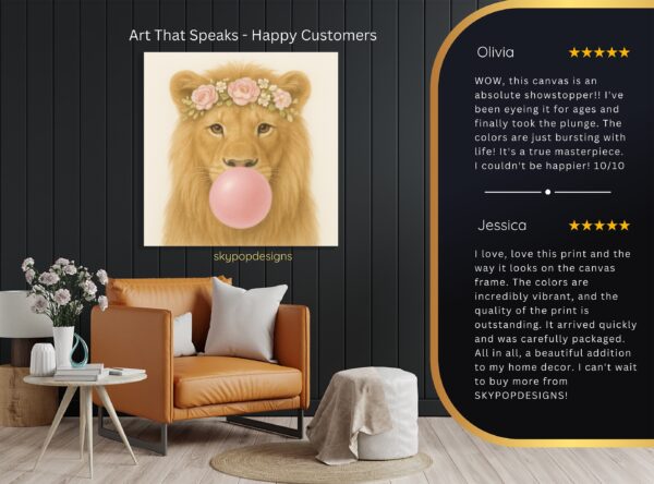 Lion Bubble Gum Art