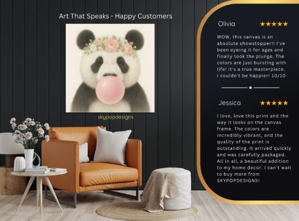Panda Bubble Gum Art