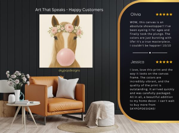 Horse Bubble Gum Art