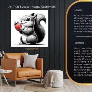 Squirrel Strawberry Art