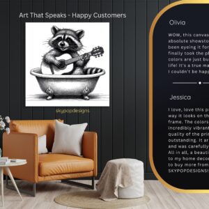 Raccoon Guitar Art