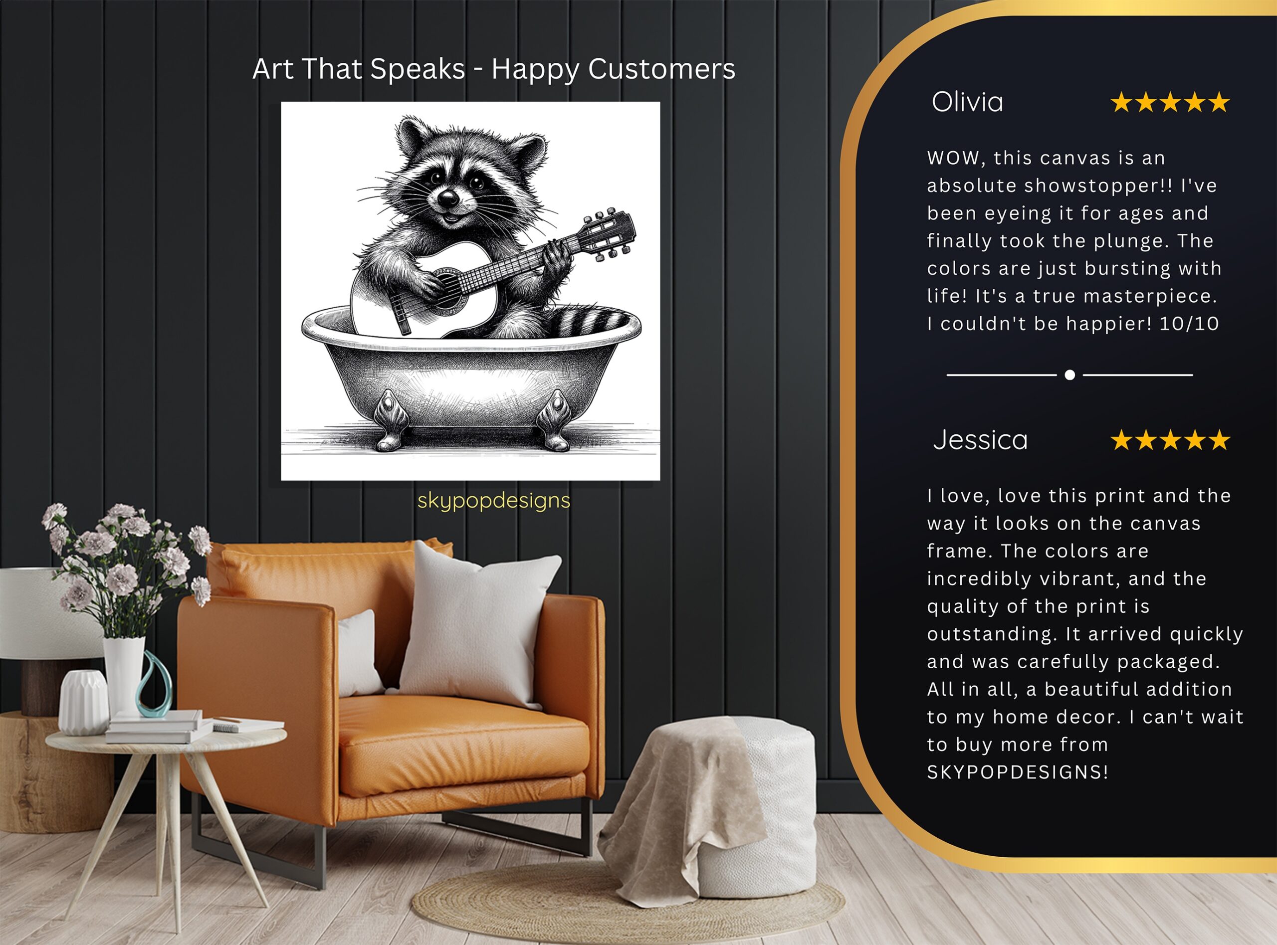 8.jpg Raccoon Guitar Art