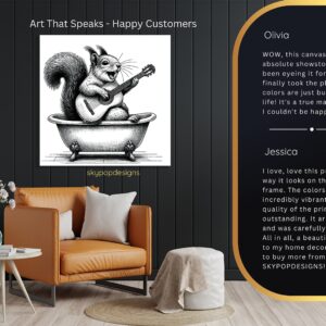 Squirrel Guitar Art