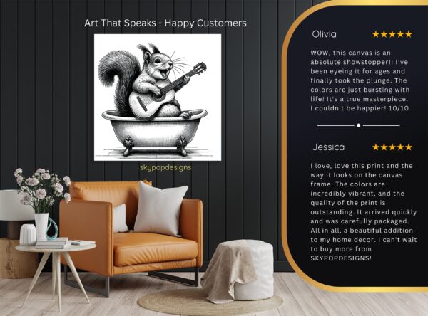 Squirrel Guitar Art