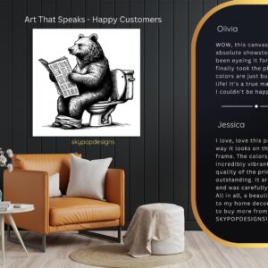 Bear Toilet Reader Art