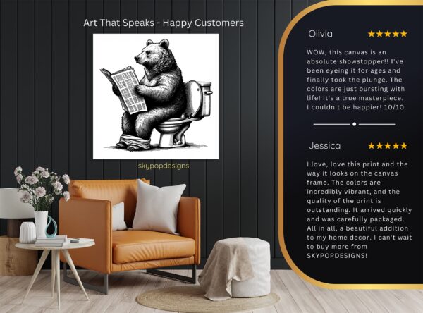 Bear Toilet Reader Art