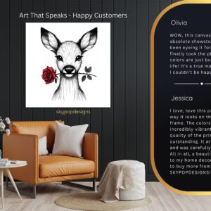 Deer Rose Art
