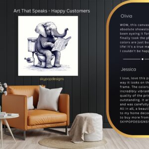 Elephant Toilet Reading Art
