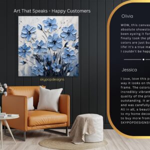 Blue Floral Art