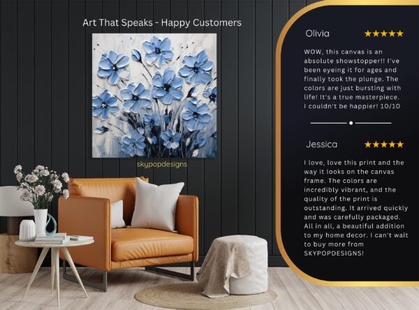 Blue Floral Art