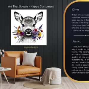 Deer Flower Art