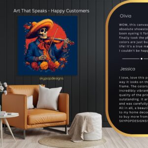 Day of the Dead Violinist Art