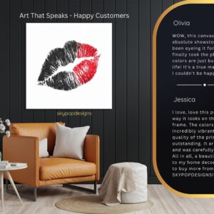 Fierce Lipstick Kiss Art