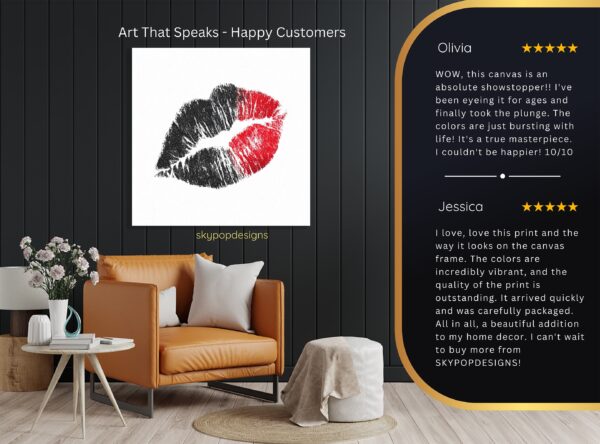 Fierce Lipstick Kiss Art
