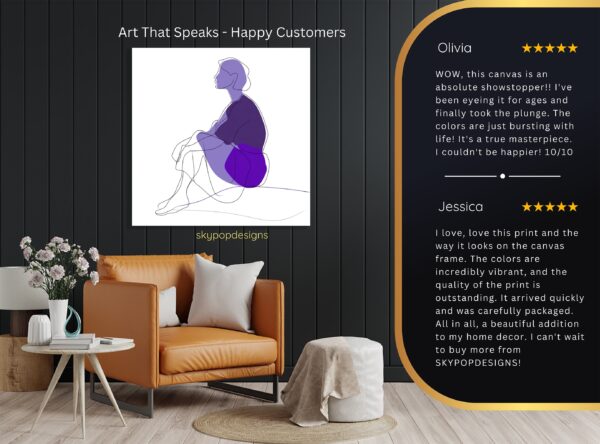 Purple Silhouette Art