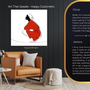 Red Silhouette Art